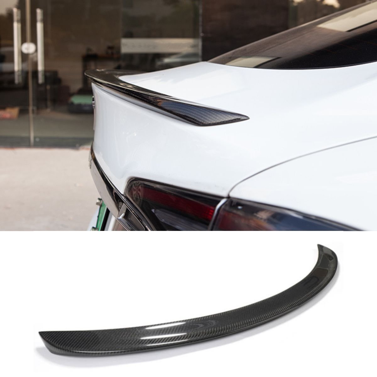 Carbon Fiber Rear Trunk Spoiler Blade Performance Style for Tesla Model S