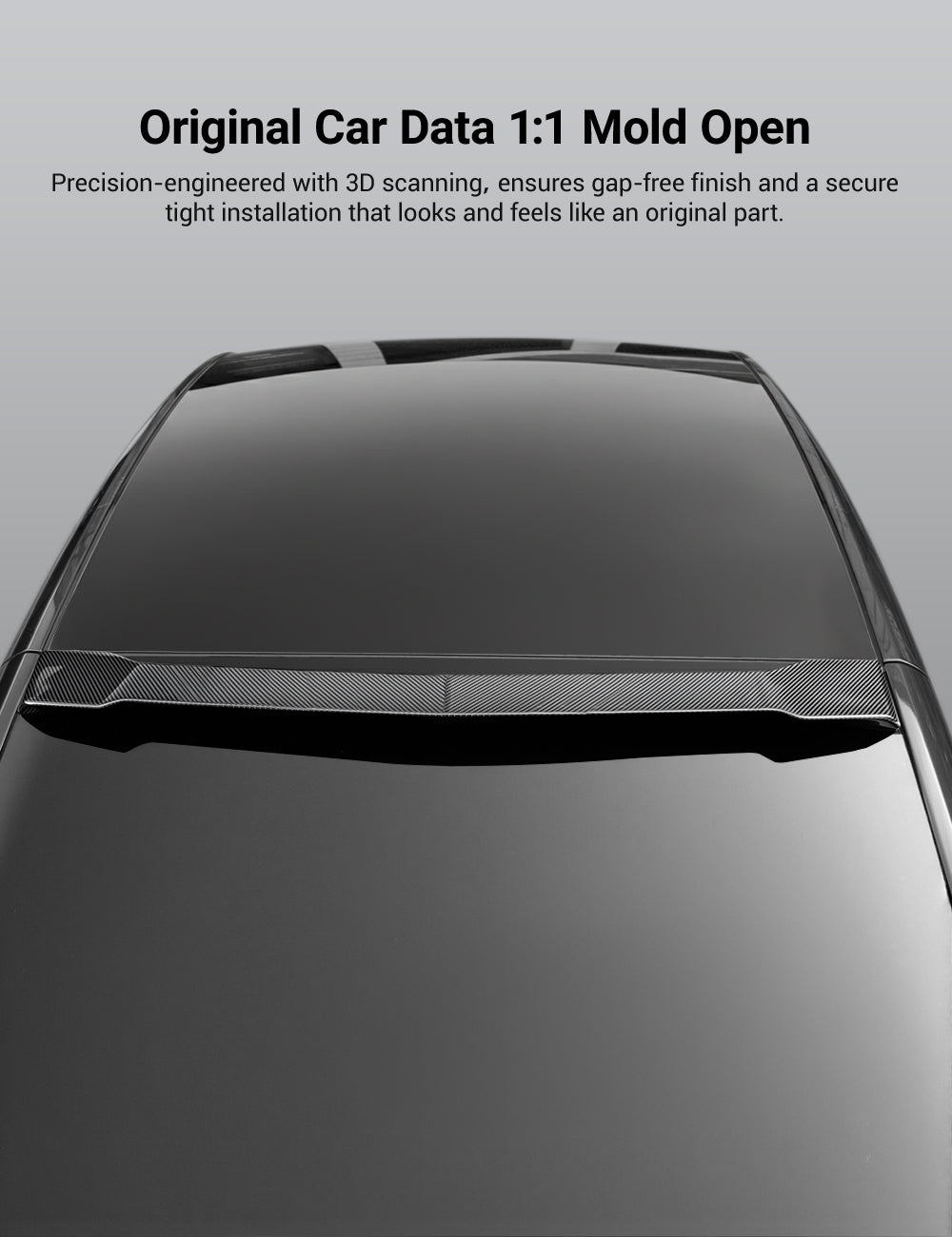 Dry Carbon Fiber Roof Spoiler for Model Y 2020-2026 | TESERY