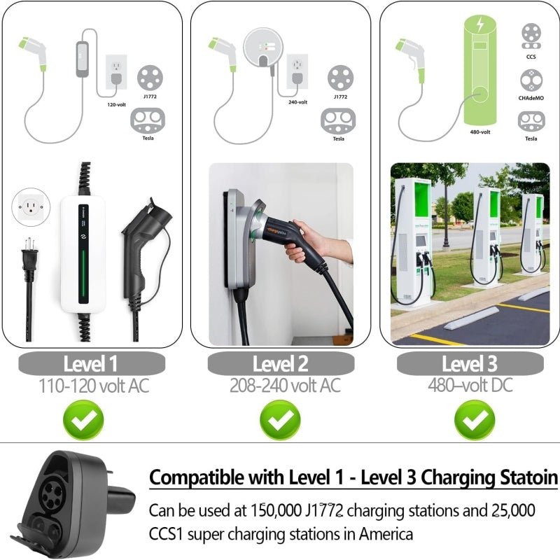 TESERY CCS1 & J1772 2-in-1 Charging Adapter for Tesla