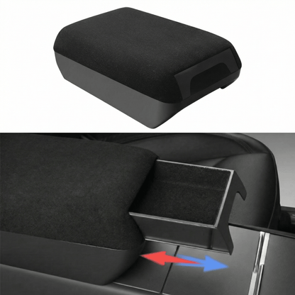 Center Console Armrest Riser with Hidden Sliding Storage for Model 3 Highland & Model Y Juniper