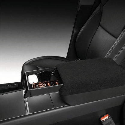 Center Console Armrest Riser with Hidden Sliding Storage for Model 3 Highland & Model Y Juniper