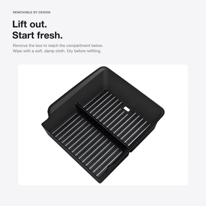 Center Console Storage Box for Model 3 Highland & Model Y Juniper | 3 Locations