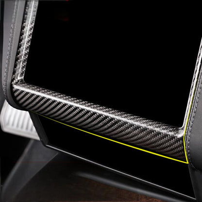 Center Display Frame Dry Carbon Fiber Overlay for Model S/X 2014-2020