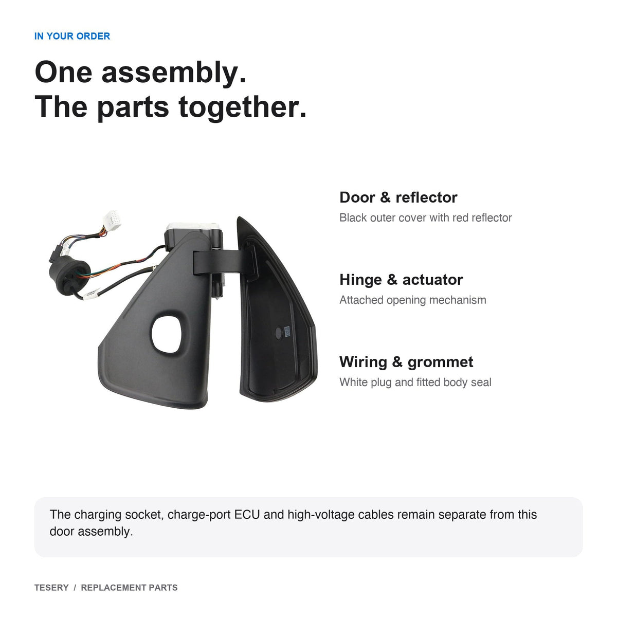 Charge Port Door Assembly for Tesla Model 3 / Model Y – North America