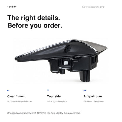 Chrome Side Repeater Camera for Tesla Model 3 (2017–2020)