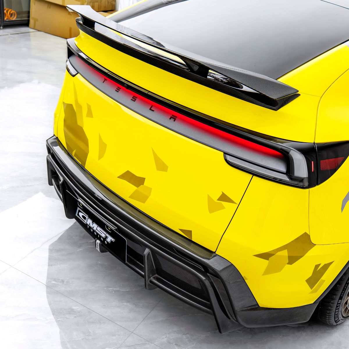 Carbon Fiber Rear Ducktail Spoiler Wing for Model Y Juniper