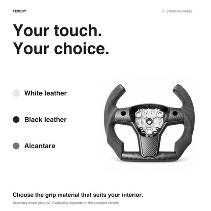 Custom Carbon Fiber Steering Wheel for Tesla Model 3 / Y【F1 Style】