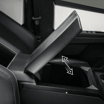 Cybertruck Armrest Carbon Fiber Style ABS Protective Trim Overlay