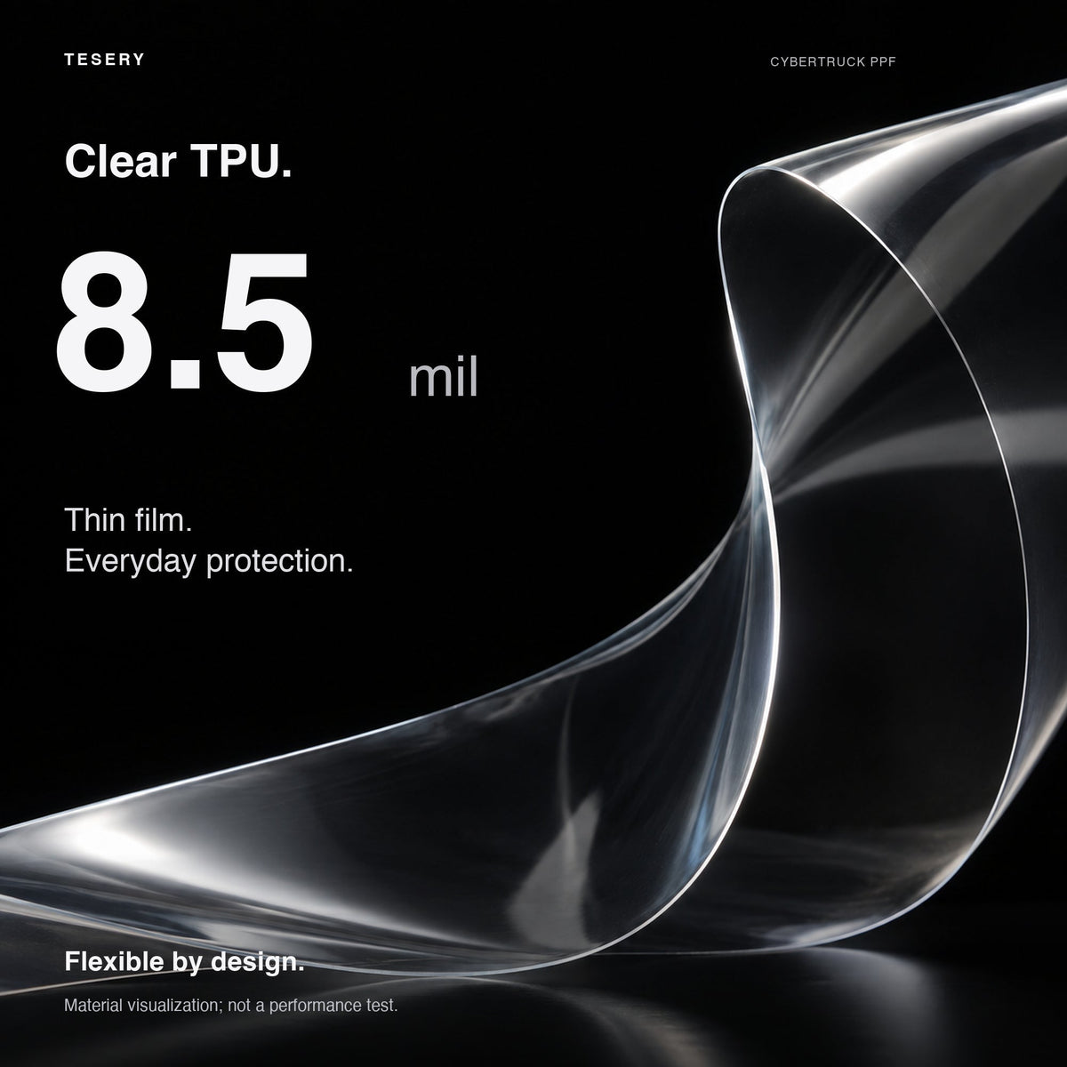 Cybertruck Full Car TPU Paint Protection Film (PPF) | Pre-Cut Custom Fit | Glossy