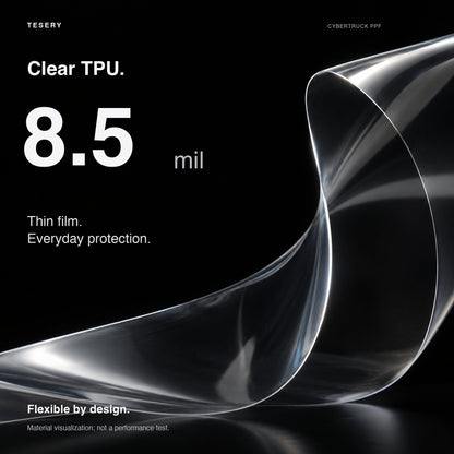 Cybertruck Full Car TPU Paint Protection Film (PPF) | Pre-Cut Custom Fit | Glossy