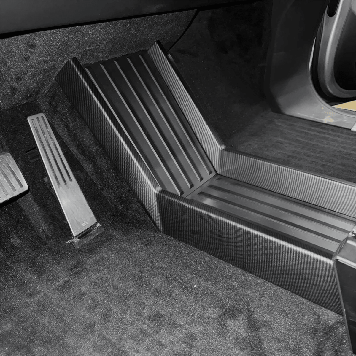 Cybertruck Lower Console Side Carbon Fiber Style ABS Protection