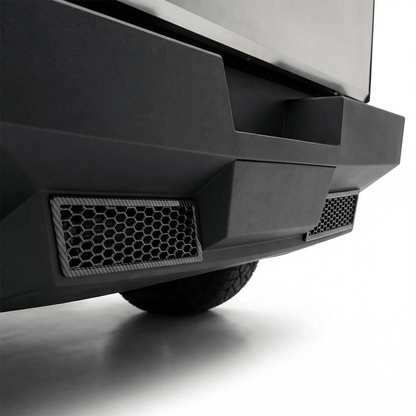 Cybertruck Rear Bumper Honeycomb Trim Cover – Carbon Fiber Style Protective Guard