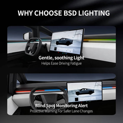Cybertruck Smart BSD Blind Spot LED Ambient Lighting Kit | TESERY