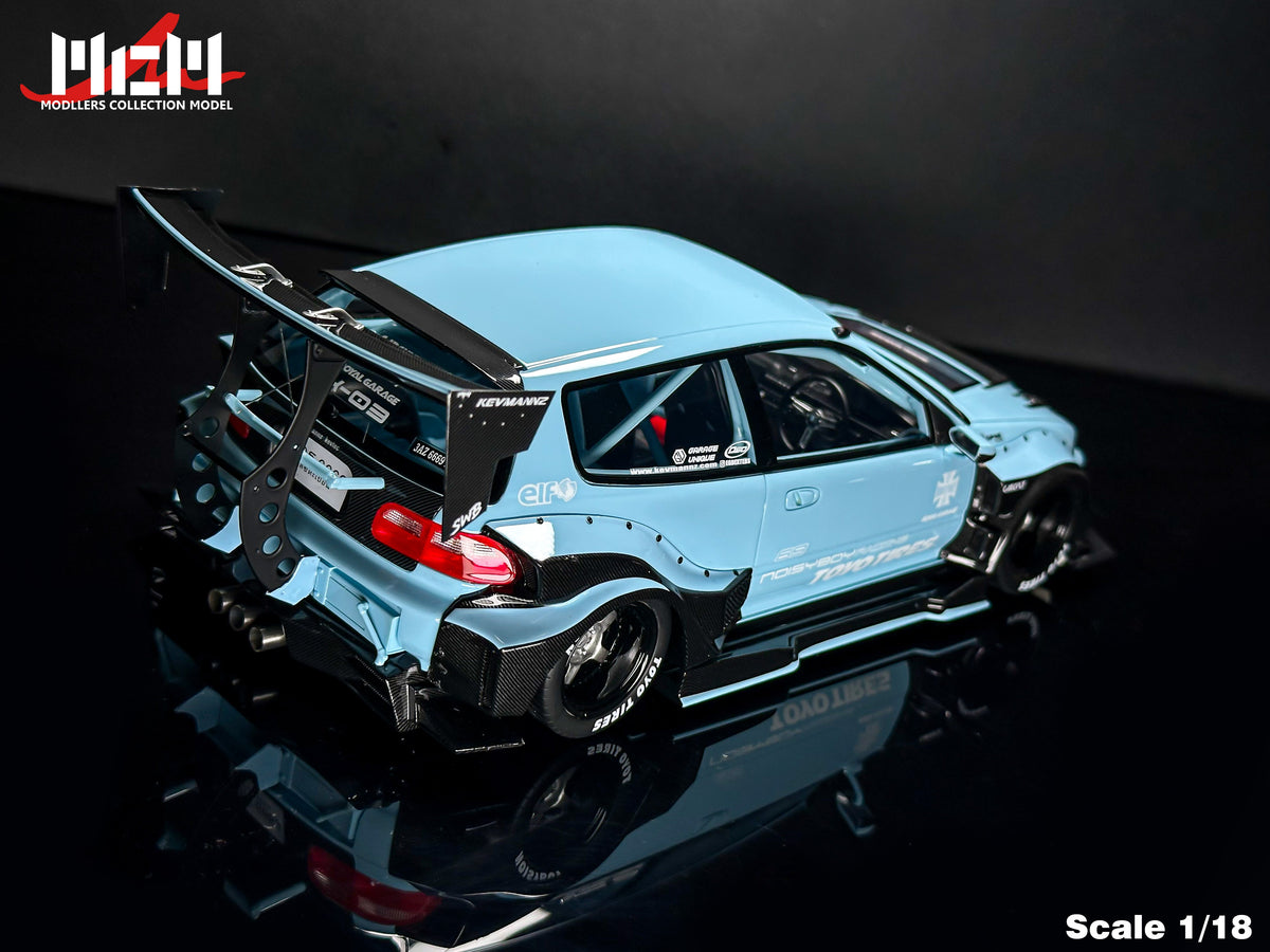[Preorder] MCM 1:18 Honda Kevamannz 1996 EG6 Hatchback Wide  Body (5 Colours)
