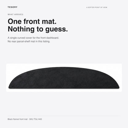 Dashboard Blackout Mat for Model 3/Y Anti-Glare Flannel Dash Cover
