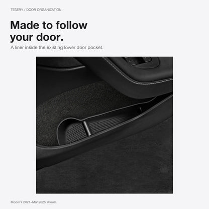Door Side Organizer Tray for Tesla Model Y Juniper / Model YL