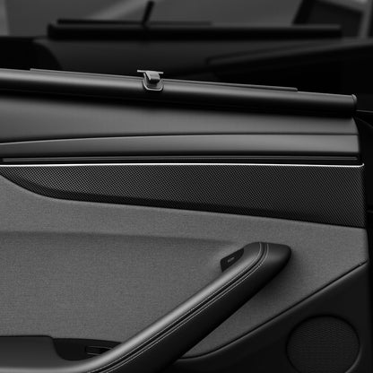 Dry Carbon Fiber Door Panel Trim Covers for Model Y Juniper