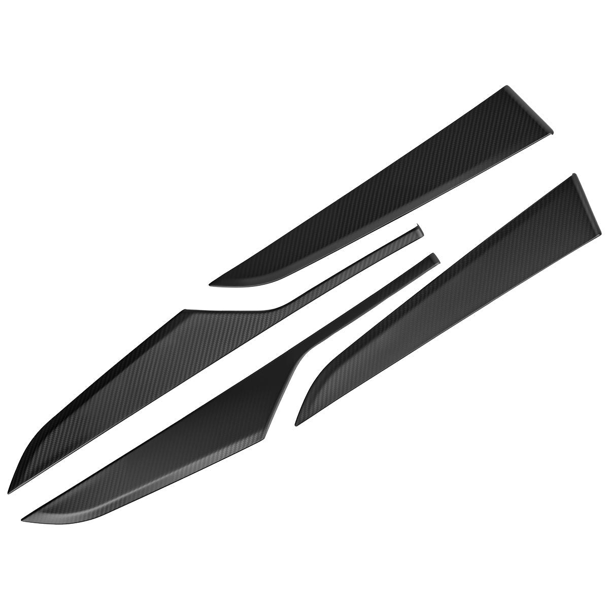 Dry Carbon Fiber Door Panel Trim Covers for Model Y Juniper