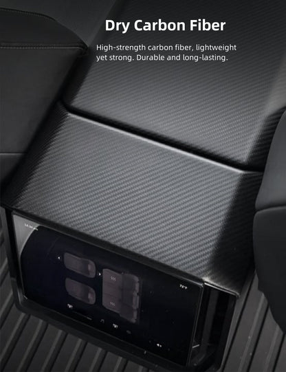Dry Carbon Fiber Rear Screen Frame Cover / Frame Full Wrap for Cybertruck