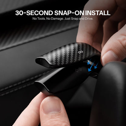 Dry Carbon Fiber Turn Signal Stalk Cover for Model Y Juniper / Model 3 Highland