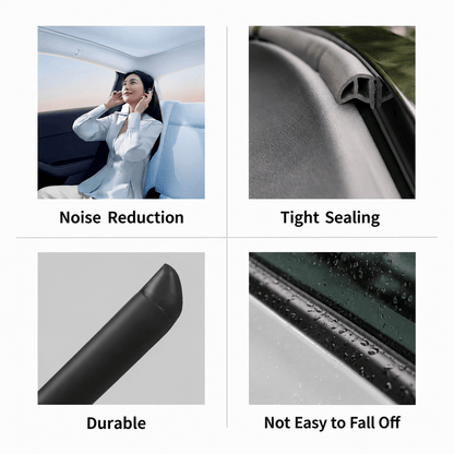 Dual-Channel Soundproofing Seal Strip Noise Reduction for Tesla Model Y & Model 3