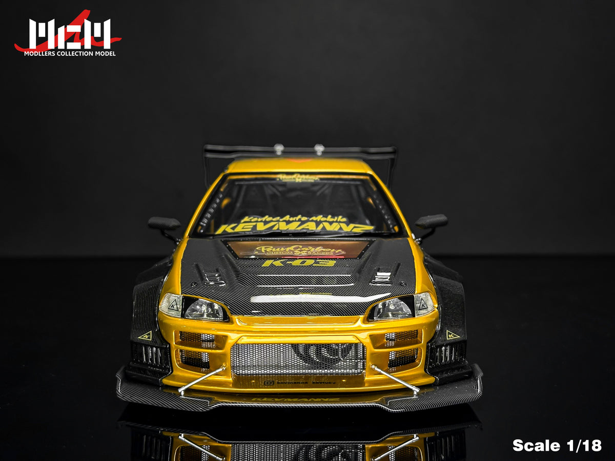 [Preorder] MCM 1:18 Honda Kevamannz 1996 EG6 Hatchback Wide  Body (5 Colours)