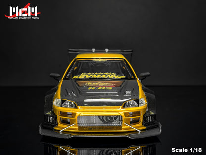 [Preorder] MCM 1:18 Honda Kevamannz 1996 EG6 Hatchback Wide  Body (5 Colours)