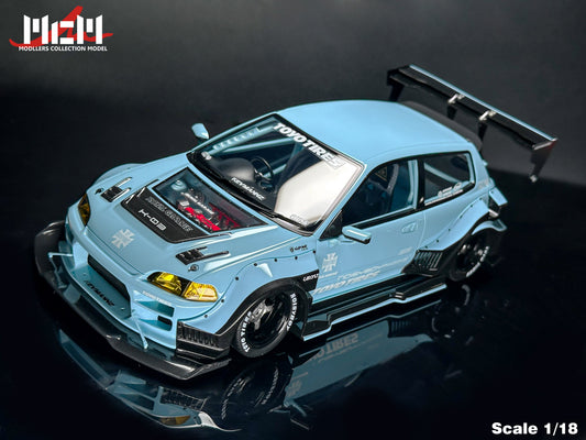 [Preorder] MCM 1:18 Honda Kevamannz 1996 EG6 Hatchback Wide  Body (5 Colours)