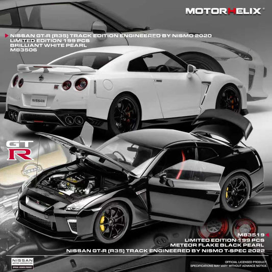 MOTORHELIX 1:18 Nissan GT-R (R35) Track Edition Engineered by NISMO T-Spec 2022 M83506/M83519