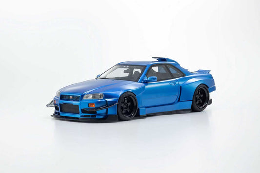 [Preorder] Kyosho 1:18 Nissan Skyline GT-R (R34) Khyzyl Saleem Blue KSR18068BL