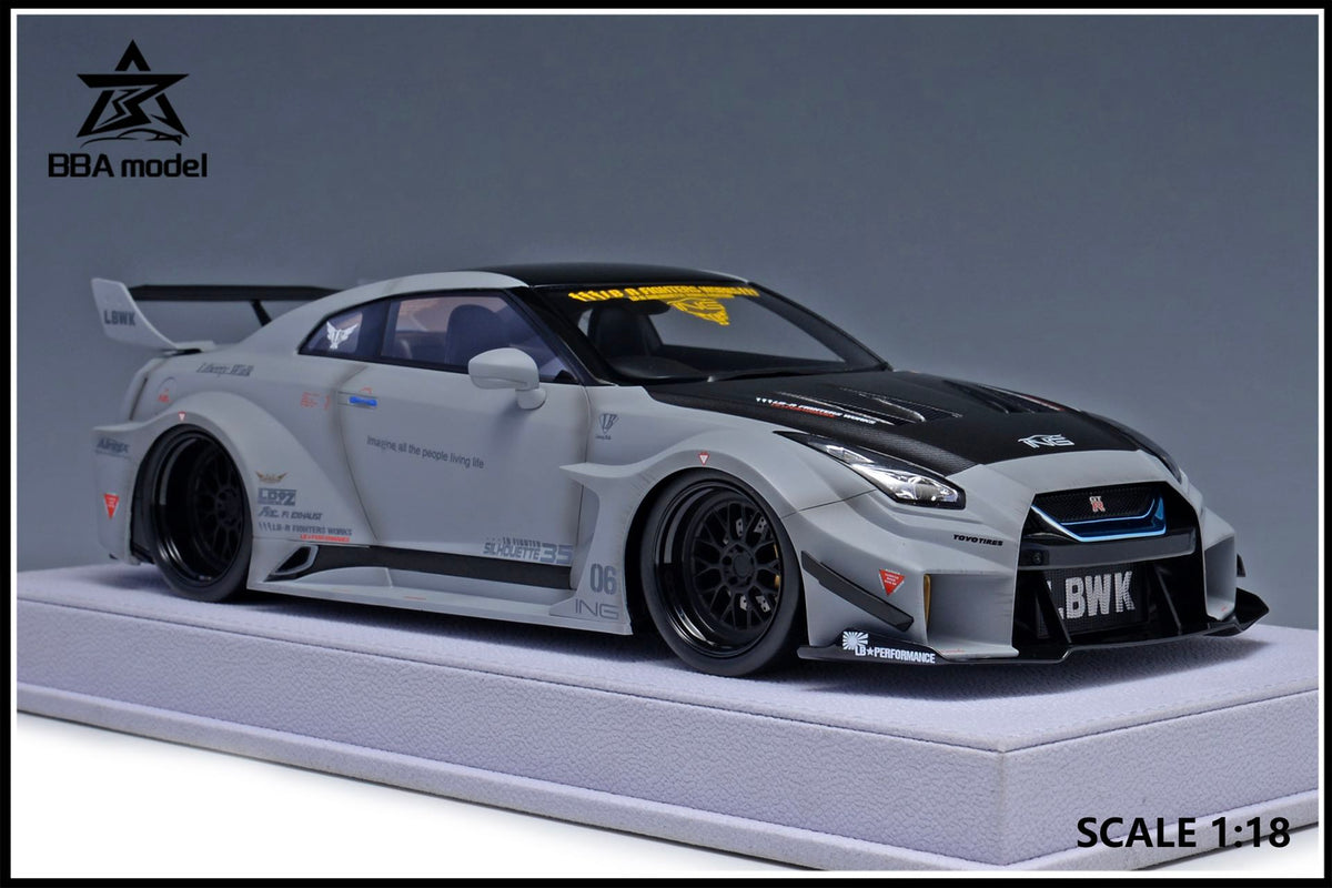 BBA model 1:18 Nissan GTR 35GT-RR LBWK (5 Colours)