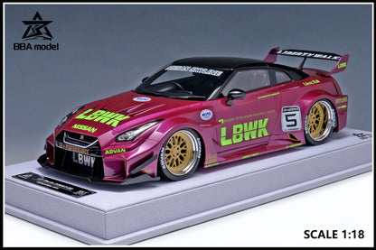 BBA model 1:18 Nissan GTR 35GT-RR LBWK (5 Colours)