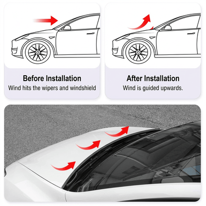 Front Hood Seal & Wind Deflector for Model 3/ Y/ S/ X - TPE Frunk Weather Stripping