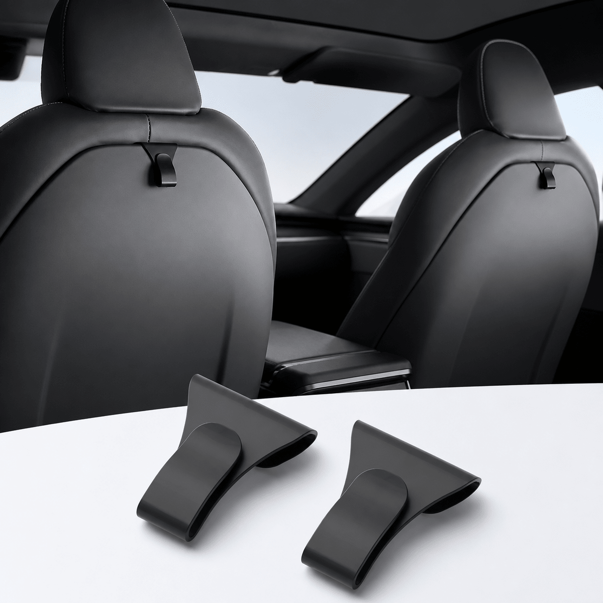 Front Seat Back Storage Hooks for Tesla Model S / X 2023+ (2pcs)