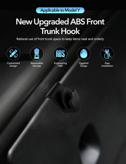 TESERY Model Y Front Trunk Hooks | ABS Storage Organizer 2021-2025 (2-Pack)