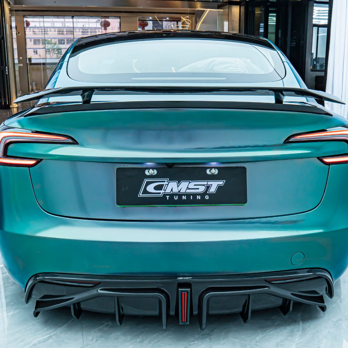 GT-Style Carbon Fiber Rear Spoiler Wing for Model 3 Highland