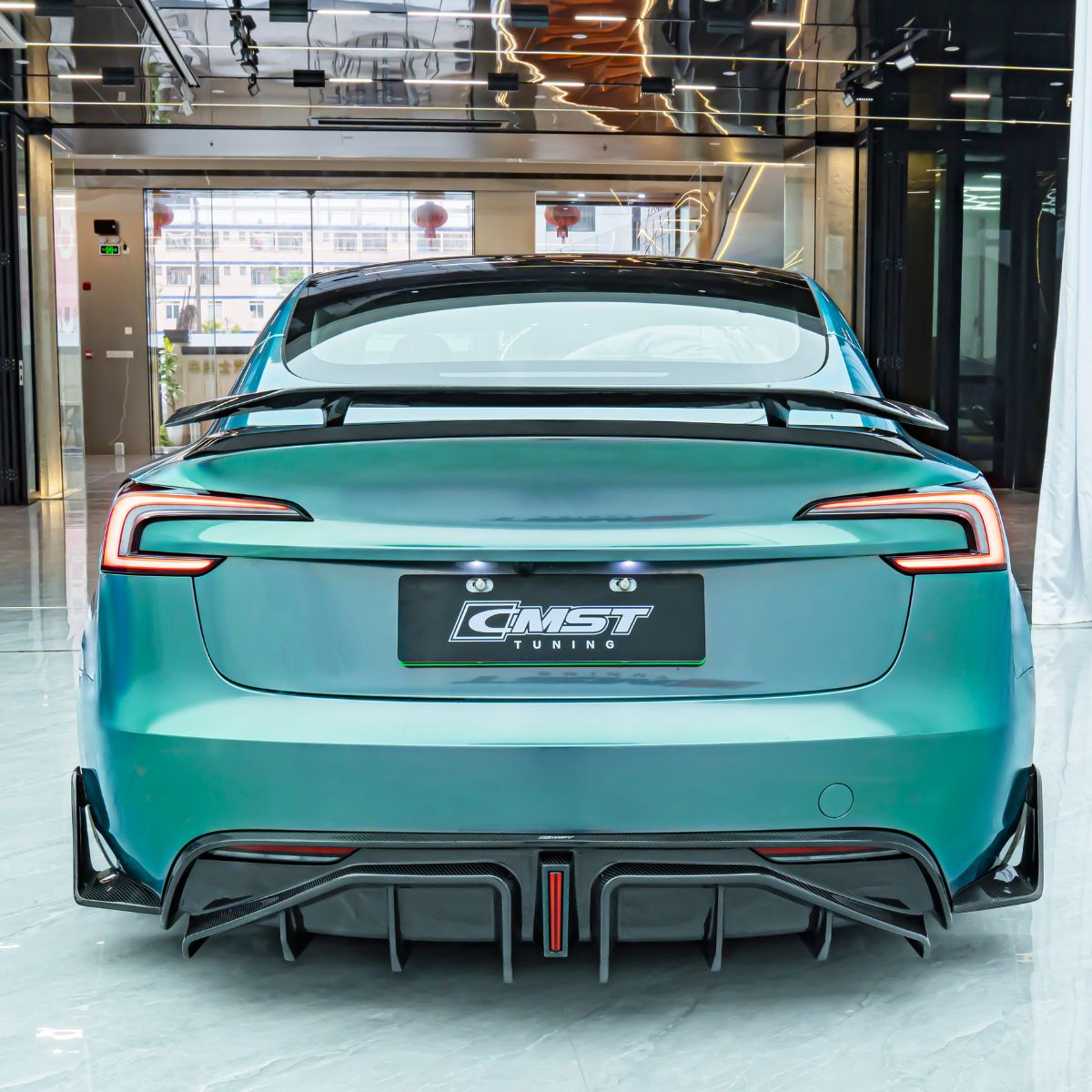 GT-Style Carbon Fiber Rear Spoiler Wing for Model 3 Highland