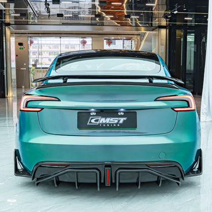GT-Style Carbon Fiber Rear Spoiler Wing for Model 3 Highland