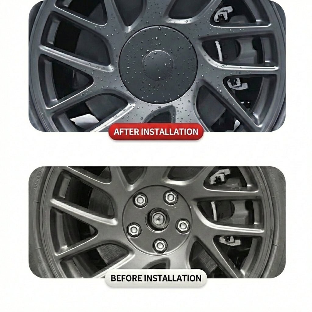 18“ Photon Wheels Half-Rim Hub Center Caps for Model 3 Highland (2024+) | Tesery