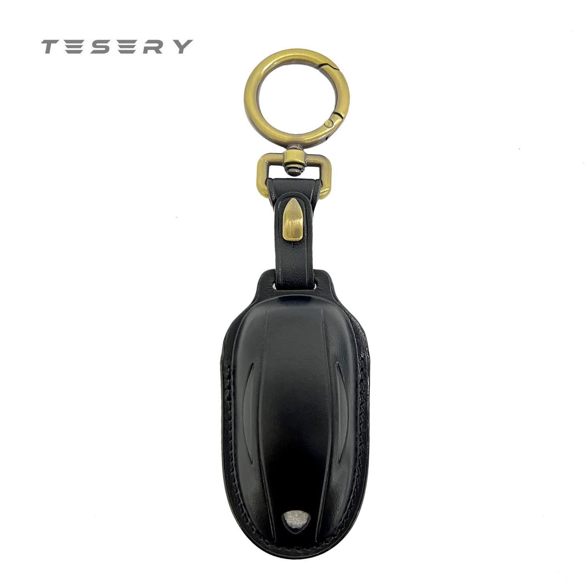 Handmade Leather Keychain for Tesla Model 3/Y