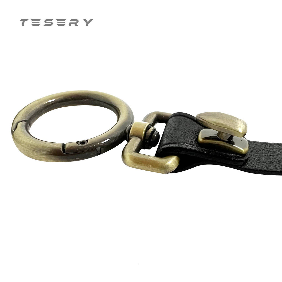 Handmade Leather Keychain for Tesla Model 3/Y