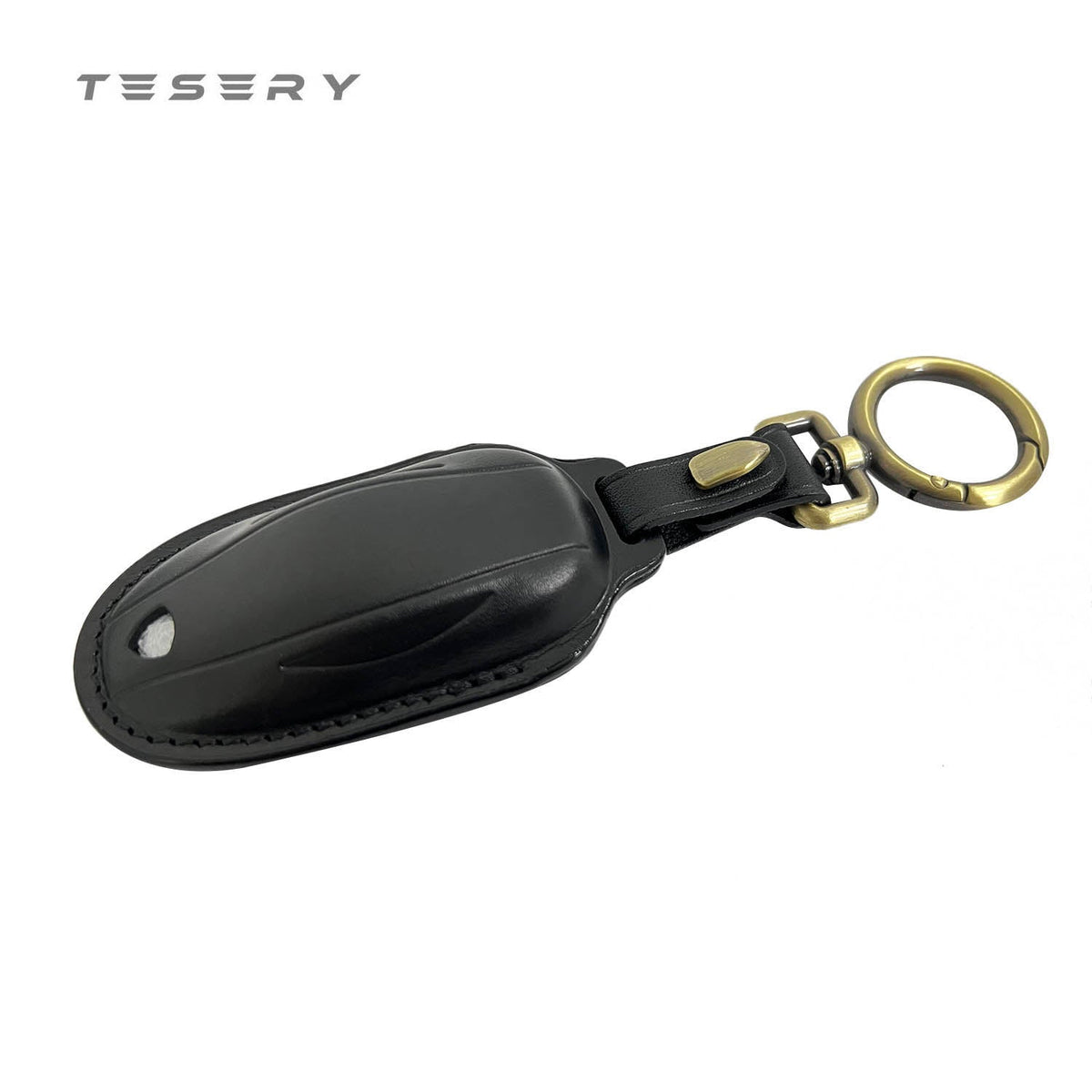 Handmade Leather Keychain for Tesla Model 3/Y