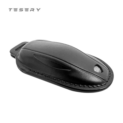 Handmade Leather Keychain for Tesla Model 3/Y