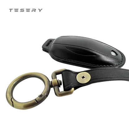 Handmade Leather Keychain for Tesla Model 3/Y