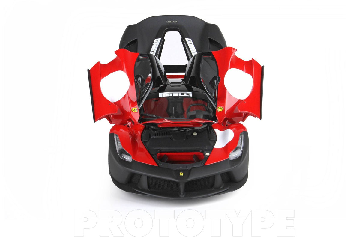 BBR 1:18 Ferrari LaFerrari Test 2012 Open Diecast Rosso Corsa 322 And Matt Black EXCLUSIVE BBR182236ST
