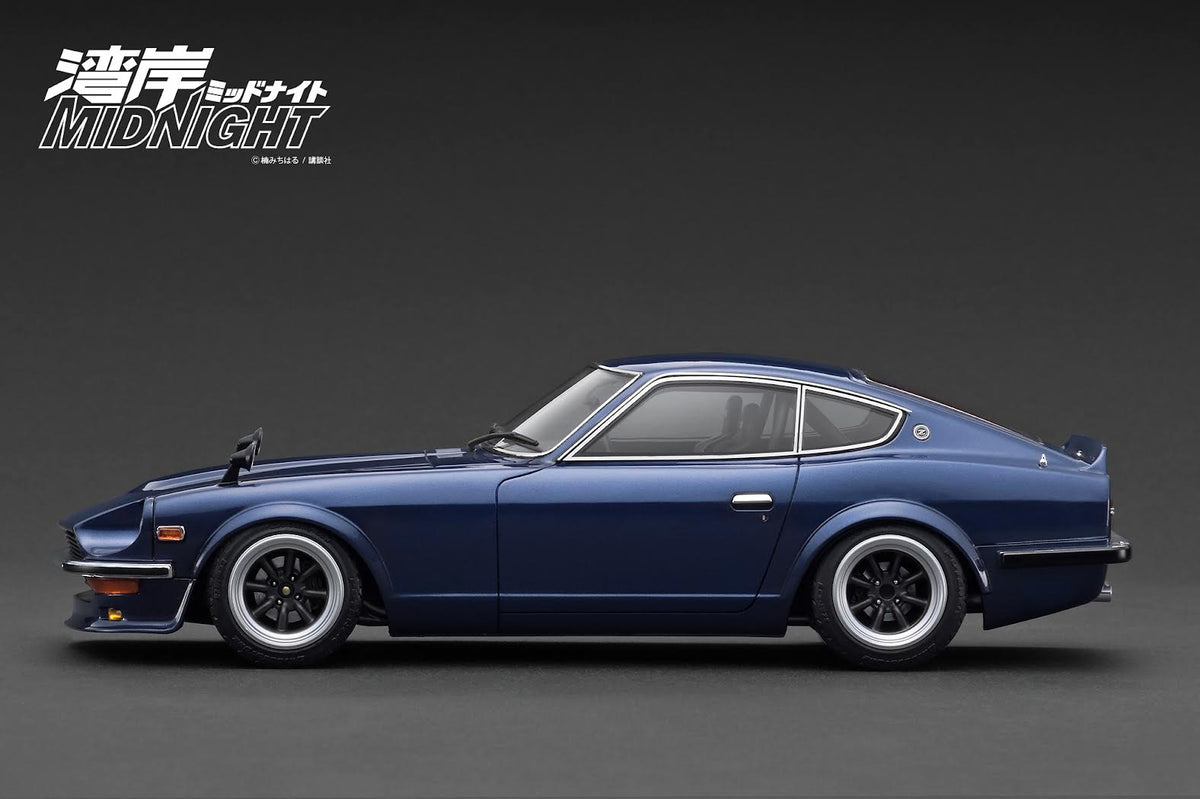 Ignition Model 1:18 NISSAN Fairlady Z (S30) Blue MIDNIGHT Devil's Z With Mr. Akio Asakura IG3591