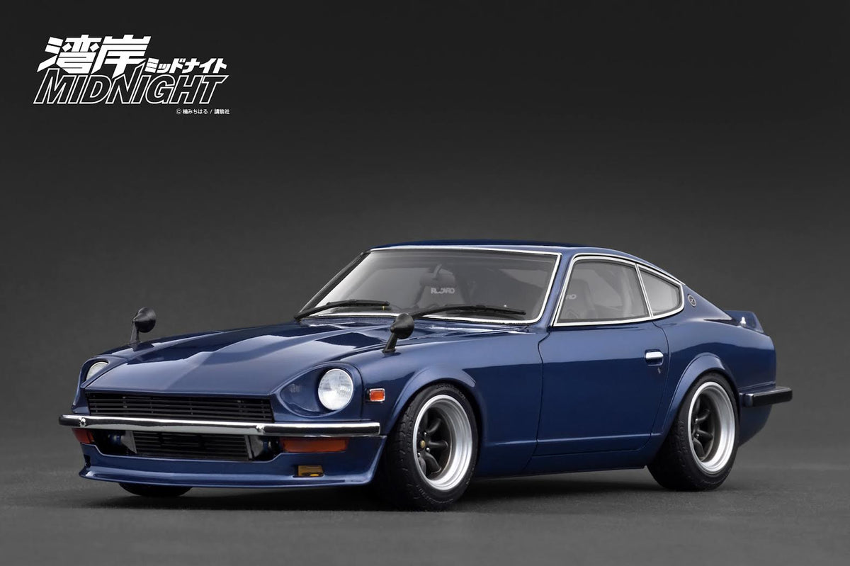 Ignition Model 1:18 NISSAN Fairlady Z (S30) Blue MIDNIGHT Devil's Z With Mr. Akio Asakura IG3591