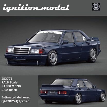 Ignition Model 1:18 PANDEM 190 Blue Black IG3773