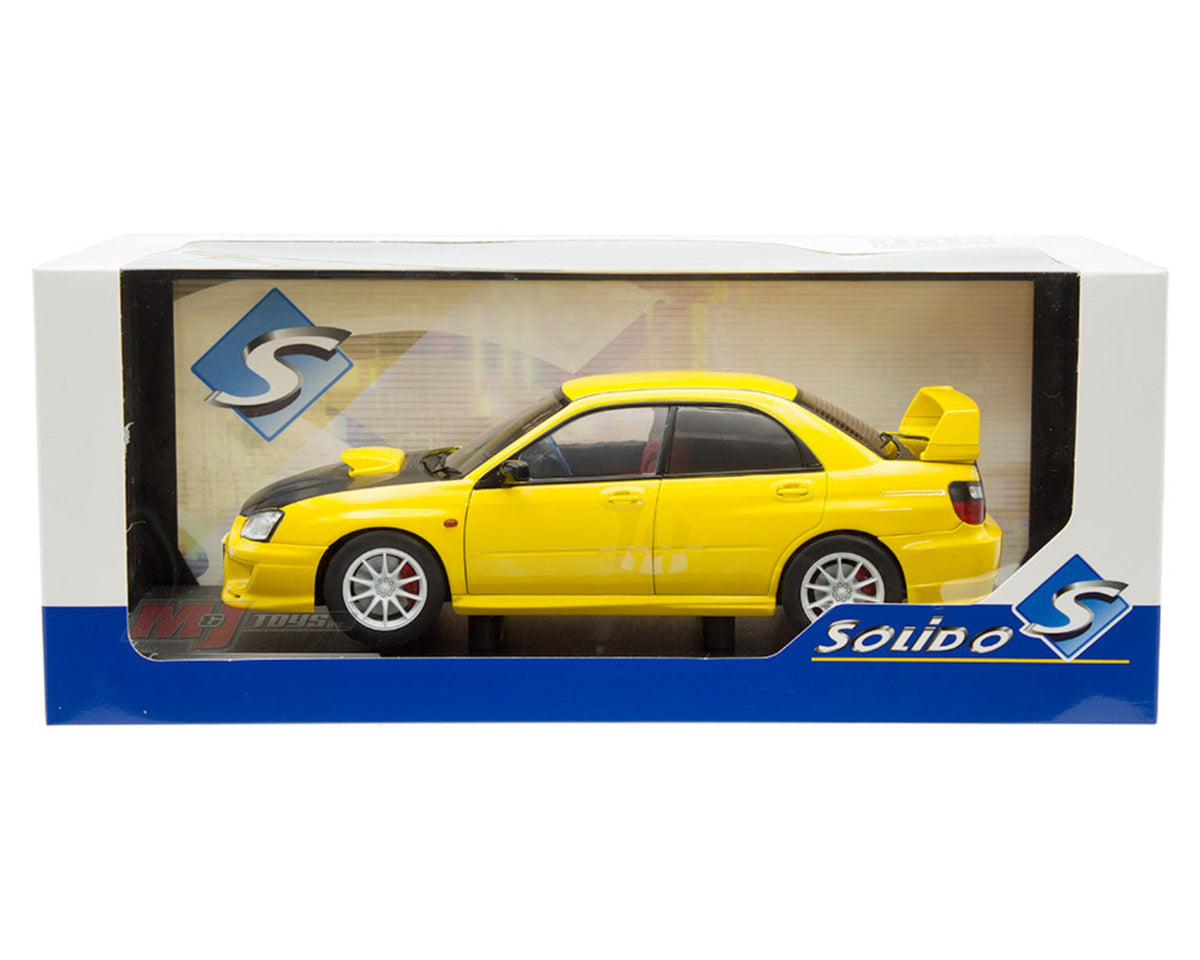 Solido 1:18 2003 Subaru Impreza WRX STI – Solido Works Yellow S1812302