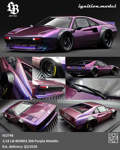 Ignition Model 1:18 LB-WORKS 308 Purple Metallic IG3748